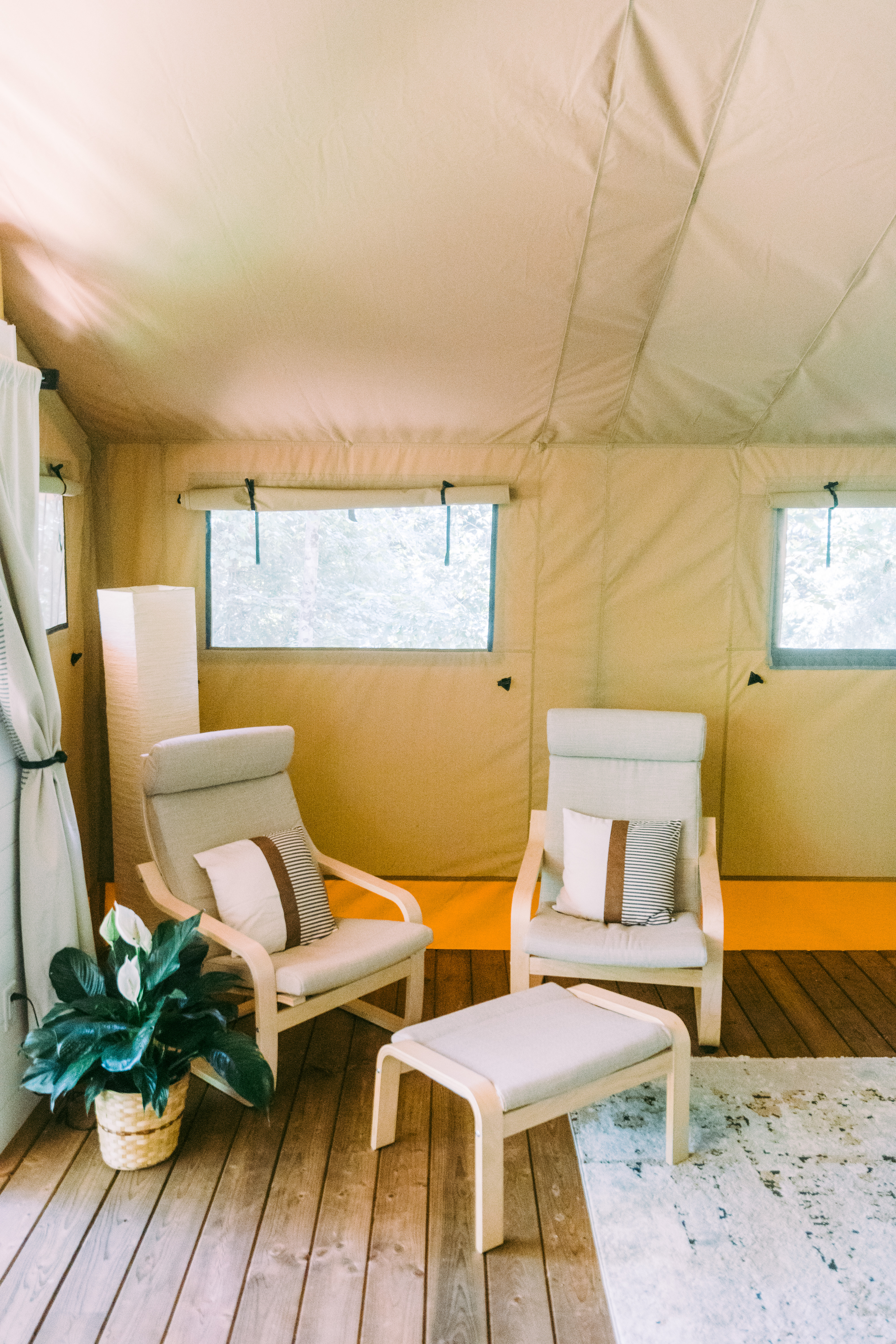Tent sitting area