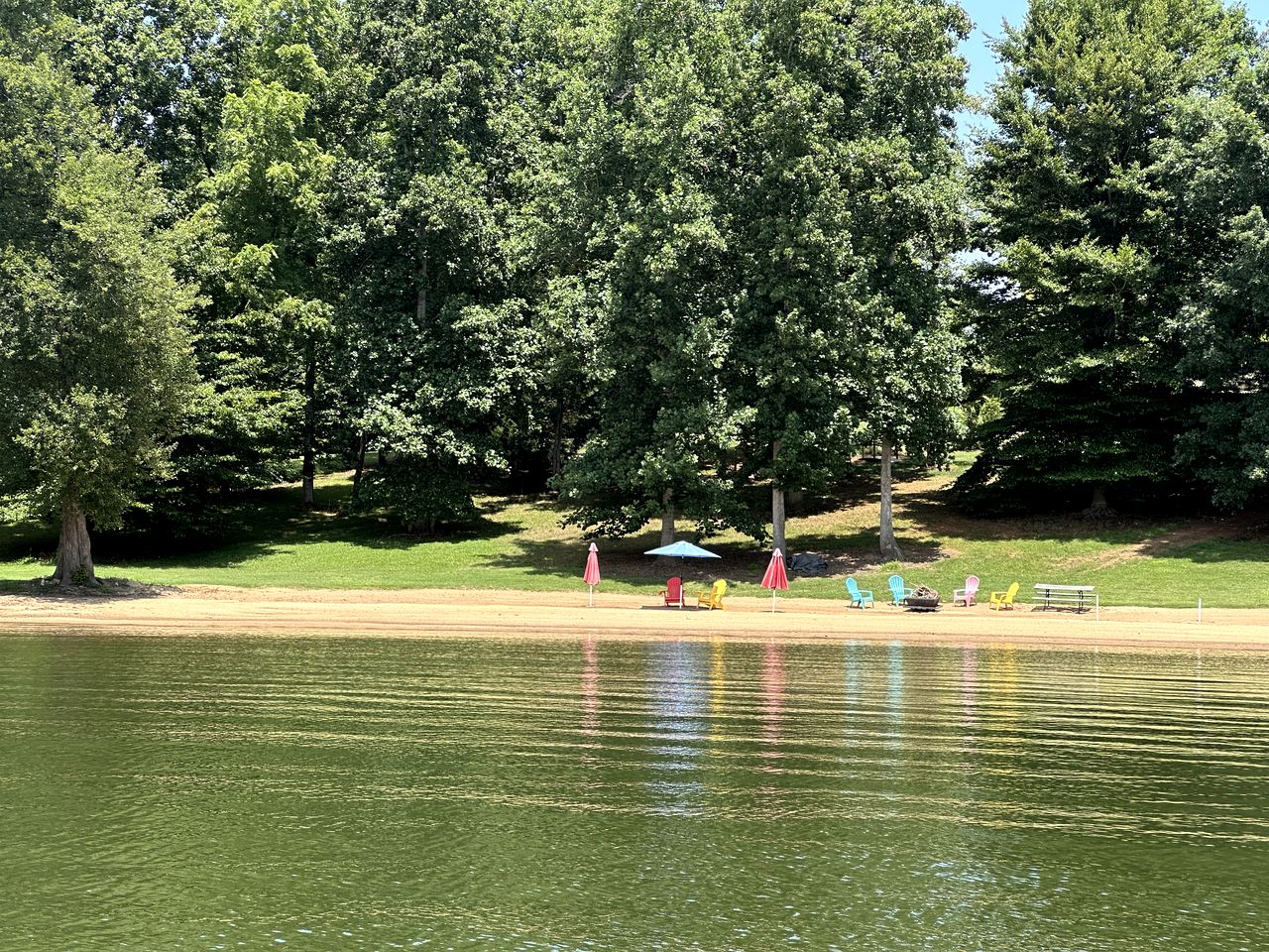 View of the cove beach from the water